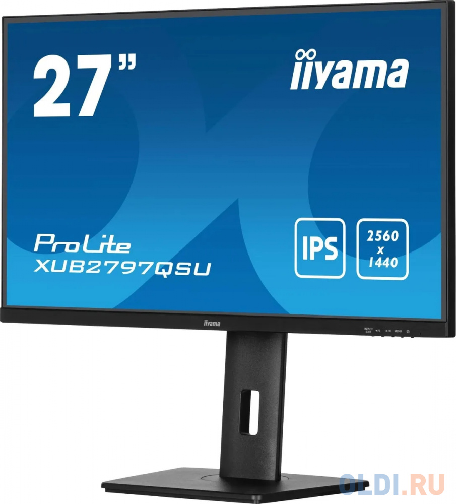 Монитор Iiyama 27" ProLite XUB2797QSU-B1 черный IPS LED 16:9 HDMI M/M матовая HAS Piv 250cd 178гр/178гр 2560x1440 100Hz DP WQ HD 2K (1440p) USB 5