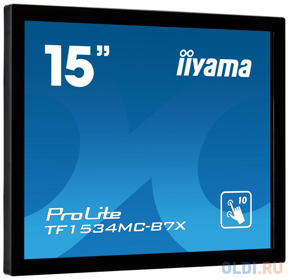 Монитор LCD 15' 1024x768 TN TOUCH, 250cd/m2 H170°/V160° VGA, DVI, HDMI Speakers,Black