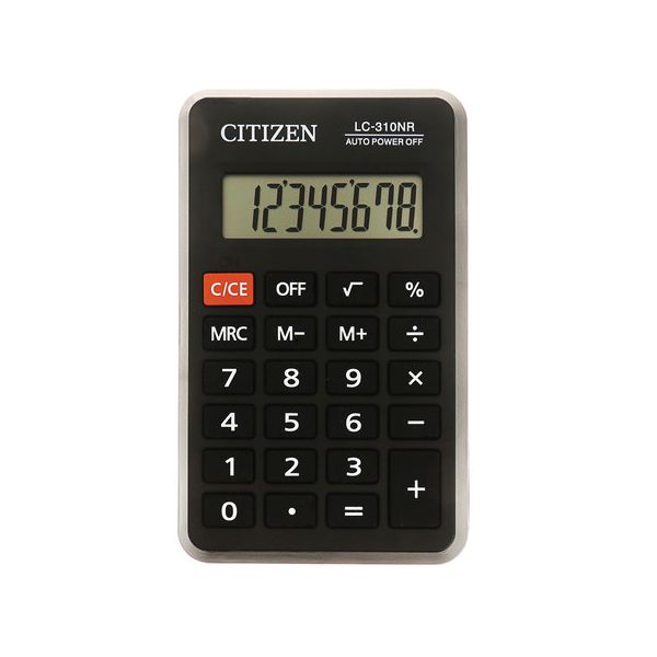 Калькулятор карманный CITIZEN LC310NR (114х69мм), 8 разрядов, питание от батарейки