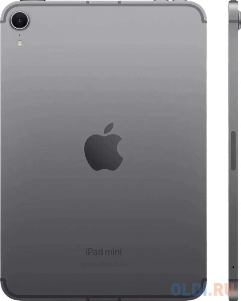 Планшет Apple iPad mini 2024 A2995 A17 Pro 6С RAM8Gb ROM128Gb 8.3" IPS 2266x1488 5G eSIM iOS серый космос 12Mpix 12Mpix BT WiFi 9hr