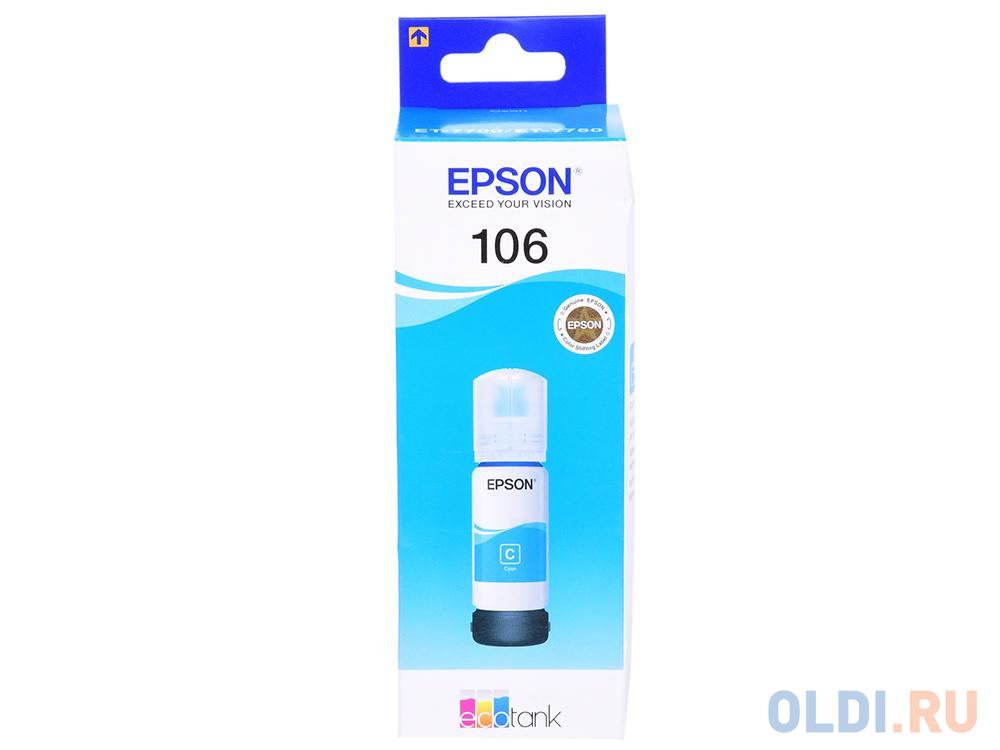 Картридж струйный Epson 106C C13T00R240 голубой (70мл) для Epson L7160/7180 в Москвe