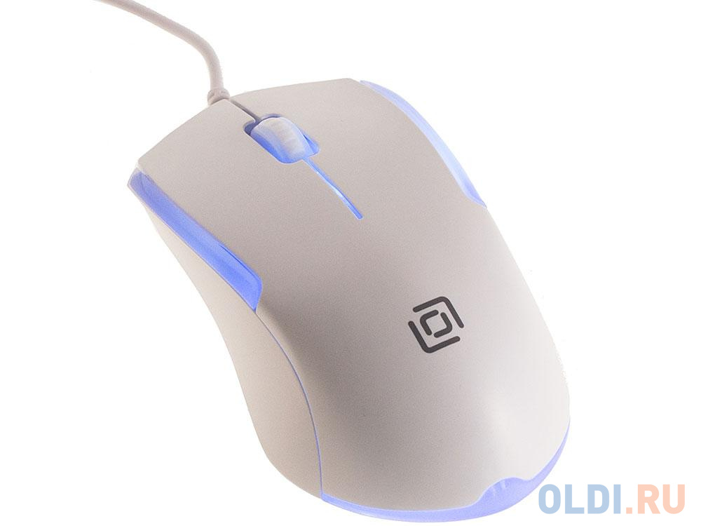 Мышь Oklick 245M белый оптическая (1000dpi) USB (3but