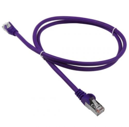 Патч-корд FTP кат.5e, 2м, RJ45-RJ45, фиолетовый, LSZH, экранированный, Lanmaster (LAN-PC45/S5E-2.0-VI)