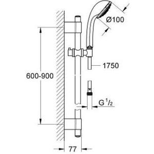 Душевой гарнитур Grohe Rotaflex massage (28933000)