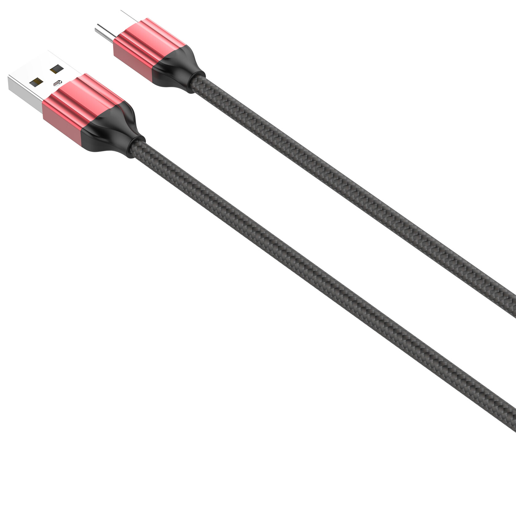 Кабель USB 2.0 Type-C(m)-USB 2.0(Am), 2.4A, 1м, черный/красный LDNIO LS431 (LD_B4634)