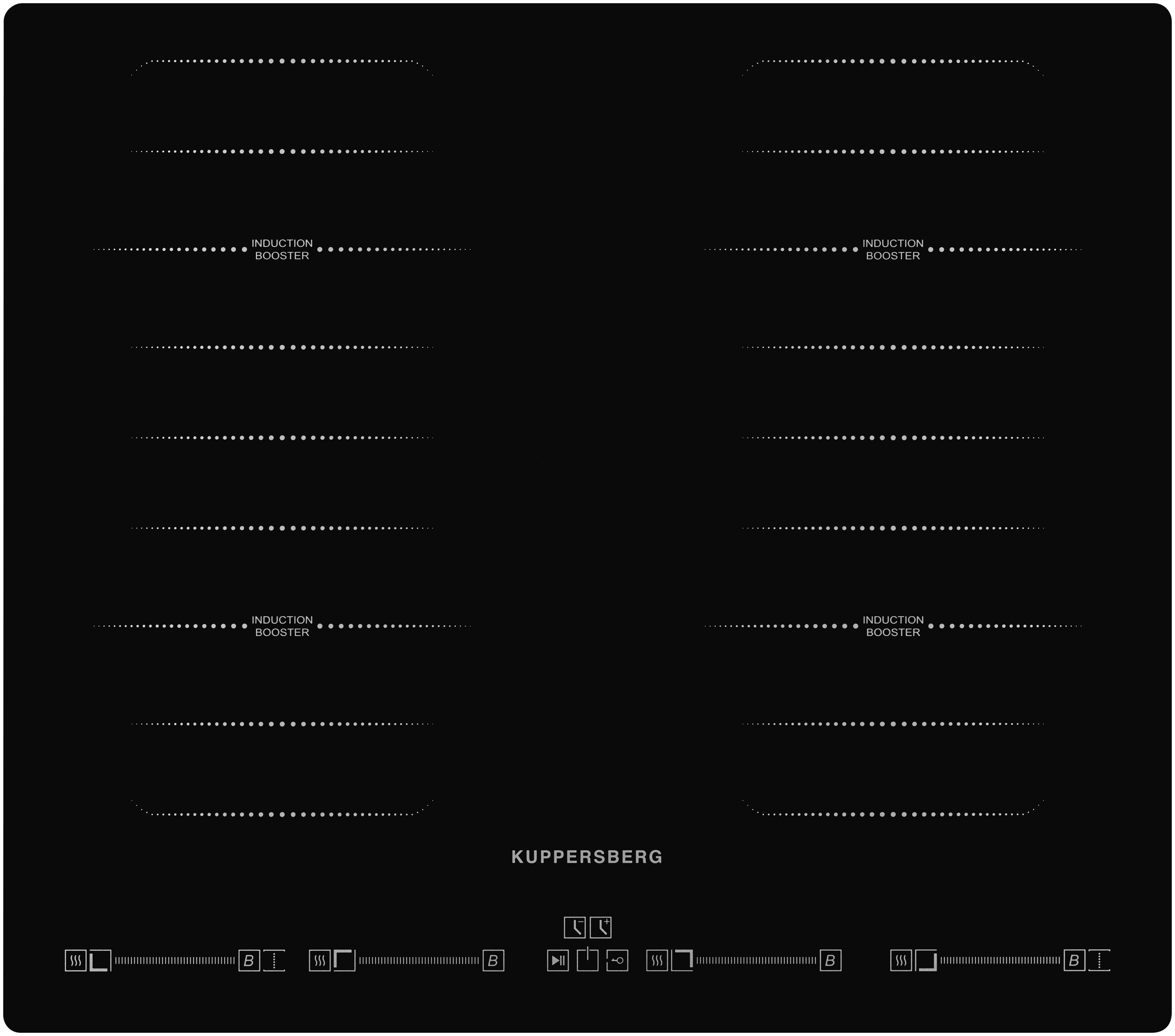 Индукционная варочная панель Kuppersberg ICS 644, 4 конфорки, черный (ICS 644)