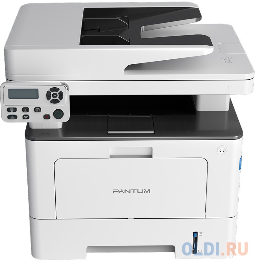 Pantum BM5106ADW, P/C/S, Mono laser, A4, 40 ppm, 1200x1200 dpi, 512 MB RAM, Duplex, ADF50, paper tray 250 pages, USB, LAN, WiFi, start. cartridge 6000