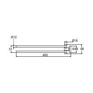 Полотенцедержатель Ideal Standard двойной поворотный iom (A9131AA)