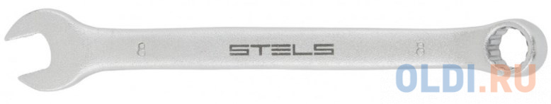 Ключ комбинированный, 8 мм, CrV, матовый хром// Stels
