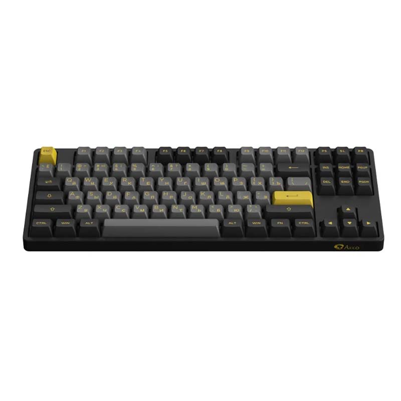 Клавиатура Akko 5087B Plus RGB (Cream -Yellow Switch) Black-Gold 508788
