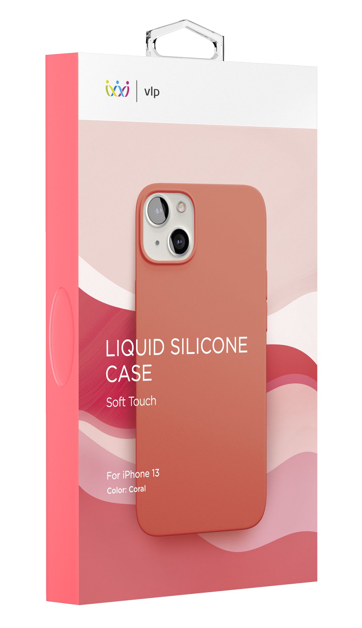 Чехол защитный VLP Silicone case для iPhone 13, коралловый