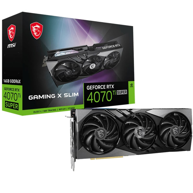 Видеокарта MSI RTX 4070 Ti SUPER 16G GAMING X SLIM 2670MHz PCI-E 4.0 16384Mb 21000MHz 256-bit HDMI 3xDP в Москвe