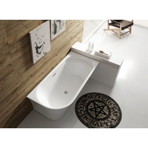 Акриловая ванна BelBagno 170х80 левая, слив-перелив хром (BB410-1700-780-L)