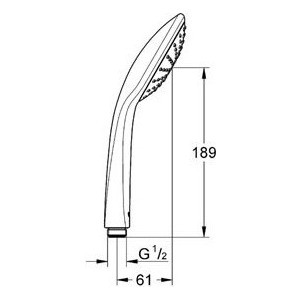 Душевая система Grohe Eurosmart с верхним душем, хром (124440) в Москвe