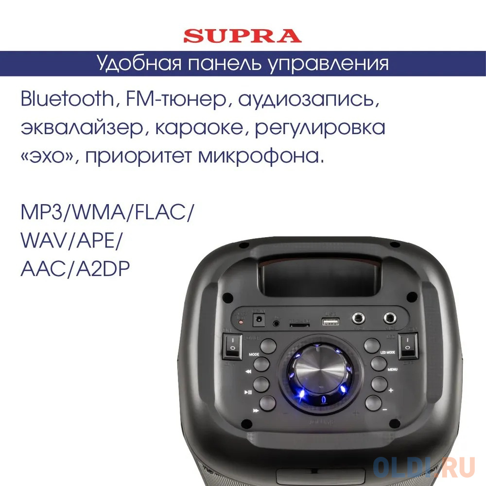 Минисистема Supra SMB-780 черный 140Вт FM USB BT SD