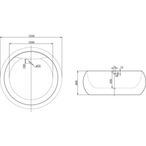 Акриловая ванна BelBagno 155x155 слив-перелив хром (BB30-1550 + BB39-OVF-CRM) в Москвe