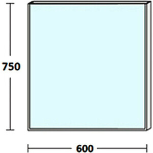 Зеркало De Aqua Сильвер 60х75 серебро (261662)