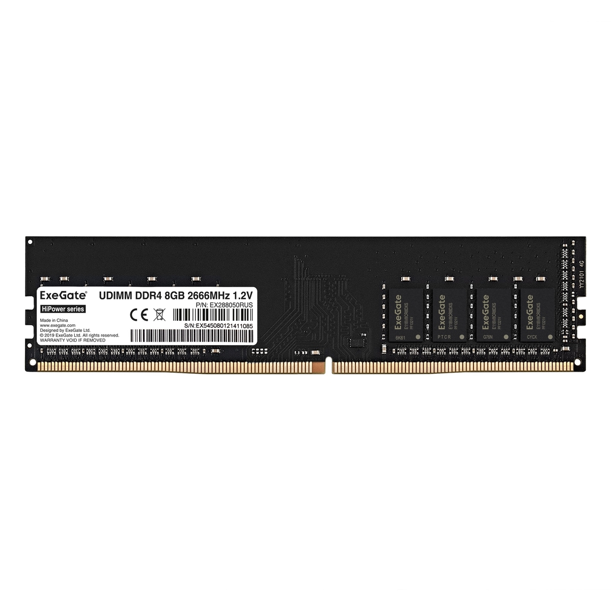 Память оперативная DDR4 ExeGate HiPower 8Gb 2666MHz pc-21300 (EX288050RUS) в Москвe