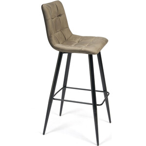 Барный стул TetChair Chilly (mod.7095) ткань/металл темно-серый barkhat 14/черный