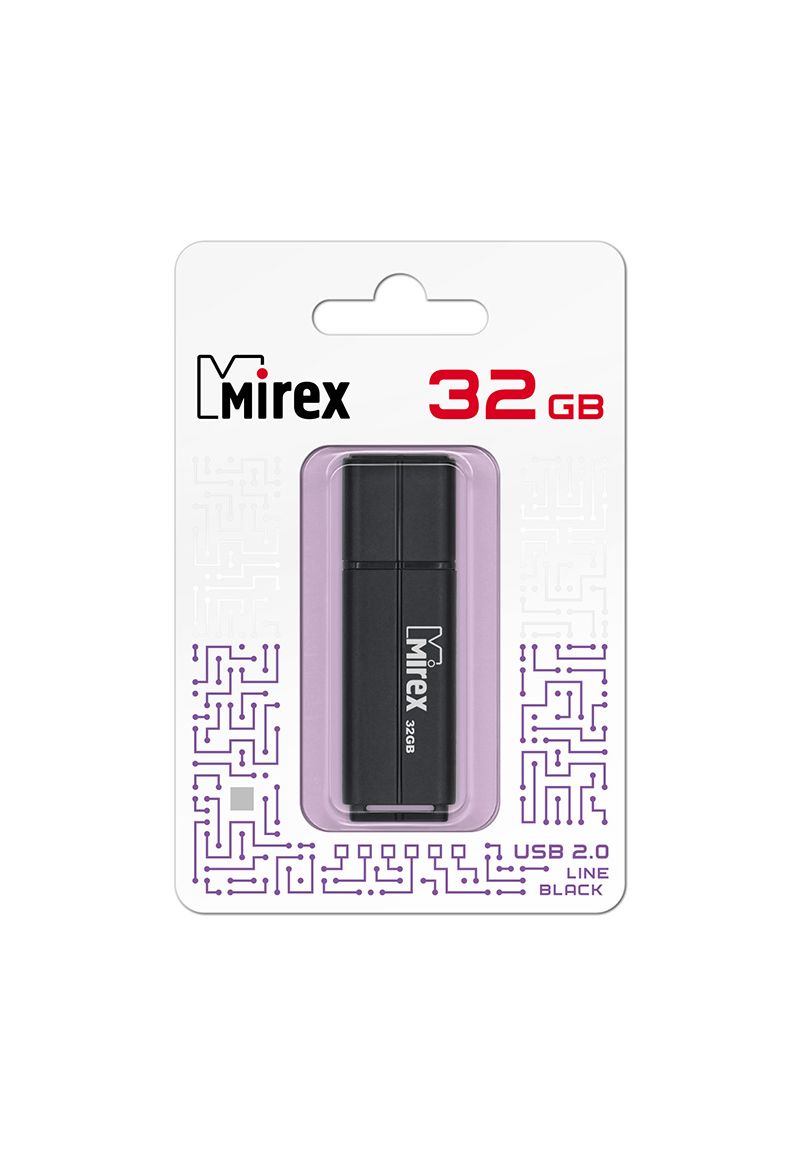 Флешка MIREX LINE (32 Gb) BLACK