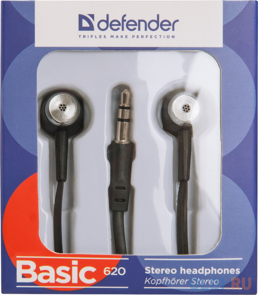 Наушники Defender Basic-620 Black кабель 1,1 м