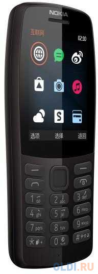 Мобильный телефон Nokia 210 Dual Sim черный моноблок 2Sim 2.4&quot; 240x320 0.3Mpix GSM900/1800 MP3 FM microSD max64Gb