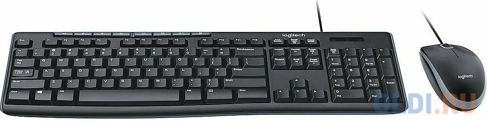 Комплект Logitech Desktop MK200 цвет черный, клавиатура 112 клавиш (8 мультимедиа), USB 1.8м, мышь 1000dpi, USB 1.8м, RTL в Москвe