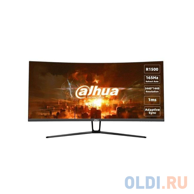 Монитор Dahua 34" DHI-LM34-E330C черный VA LED 21:9 HDMI матовая 3000:1 350cd 178гр/178гр 3440x1440 165Hz VGA DP Quad 2K (1440p) 7.24кг