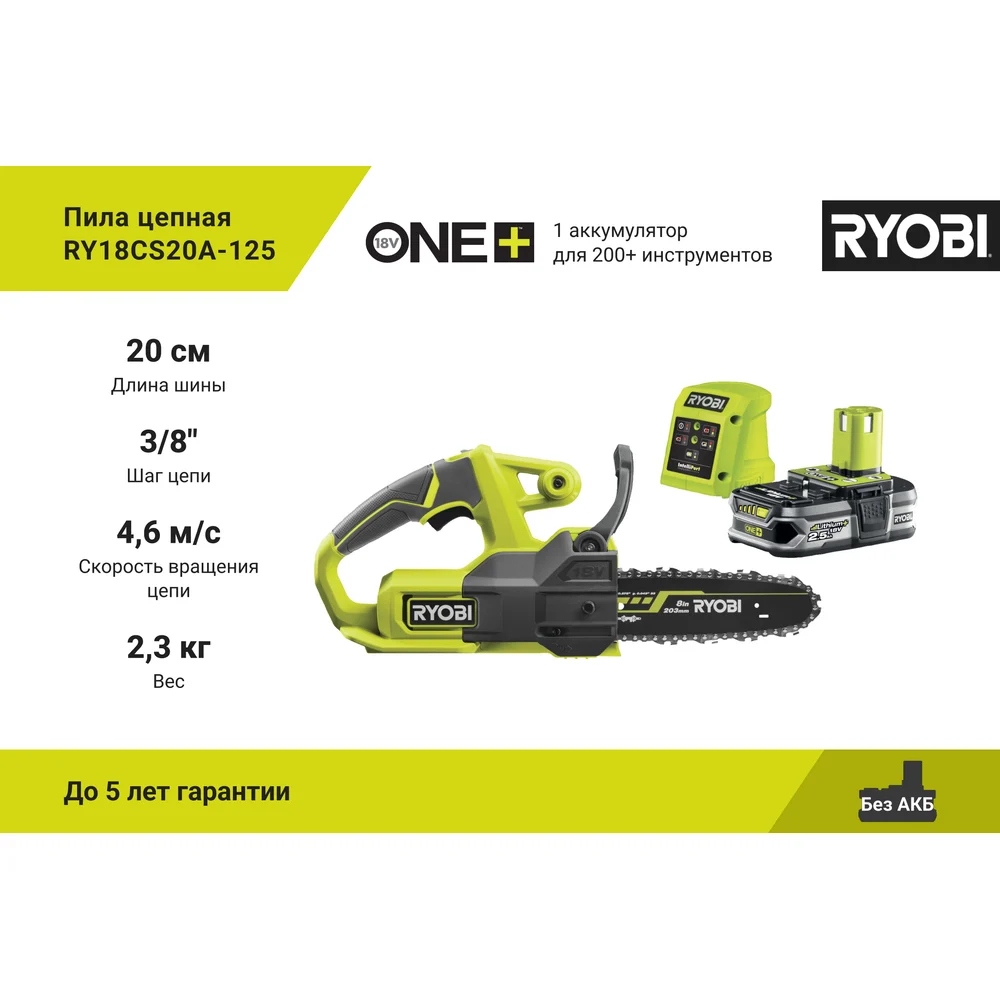 Цепная пила Ryobi