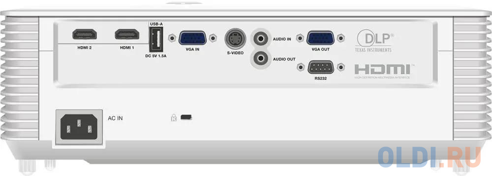 Проектор ScreenPlay INFOCUS [SP226] DLP, 4000 lm, WXGA, 30 000:1, 1.541.72:1, 2xHDMI 1.4, VGA in/out, S-Video, 3.5mm in/out, USB-A, RS-232, лампа 15 0