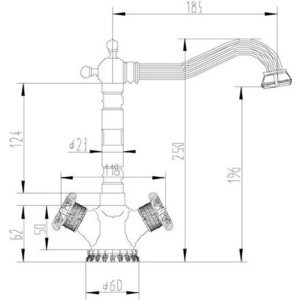 Смеситель для кухни ZorG Antic бронза (A 3005K-BR)