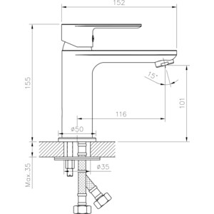 Смеситель для раковины Mixline ML26-04 хром (4610211000711)