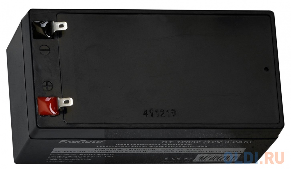 Exegate EX282958RUS Exegate EX282958RUS Аккумуляторная батарея ExeGate DT 12032 (12V 3.2Ah), клеммы F1