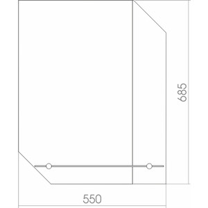 Зеркало Mixline Квадро 55х68,5 с полкой (4620001980550)