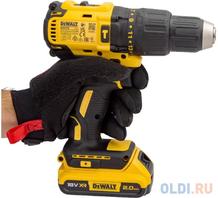 Дрель-шуруповерт DeWalt DCD778M2T-QW аккум. патрон:быстрозажимной