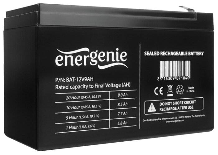 Батарея для ИБП Gembird Energenie BAT-12V9AH