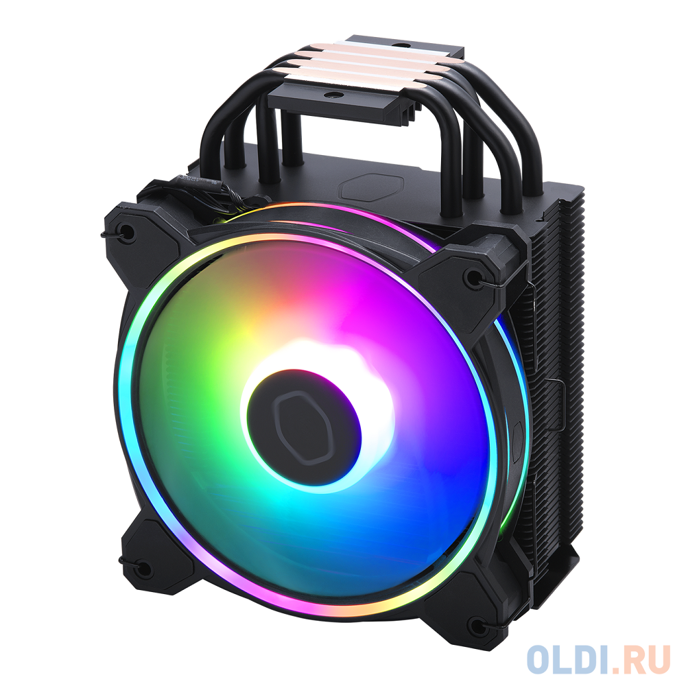 Кулер для процессора/ Cooler Master Hyper 212 Halo Black (150W, 4-pin, 154mm, tower, Al/Cu, fans: 1x120mm/51.88CFM/27dBA/2050rpm, Black, 1700/1200/115 в Москвe