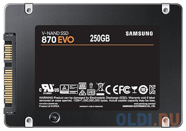 SSD накопитель Samsung 870 EVO 250 Gb SATA-III