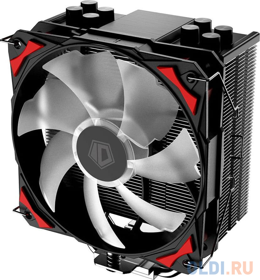 Cooler ID-Cooling SE-214-XT RN LGA1700/1200/115X/AM5/AM4 TDP 180W, PWM, 4 тепл.трубки прямого контакта, FAN 120mm, Red LED