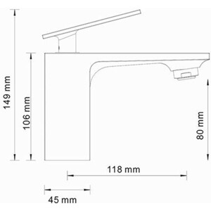 Смеситель для раковины Wasserkraft Alme хром (1503)