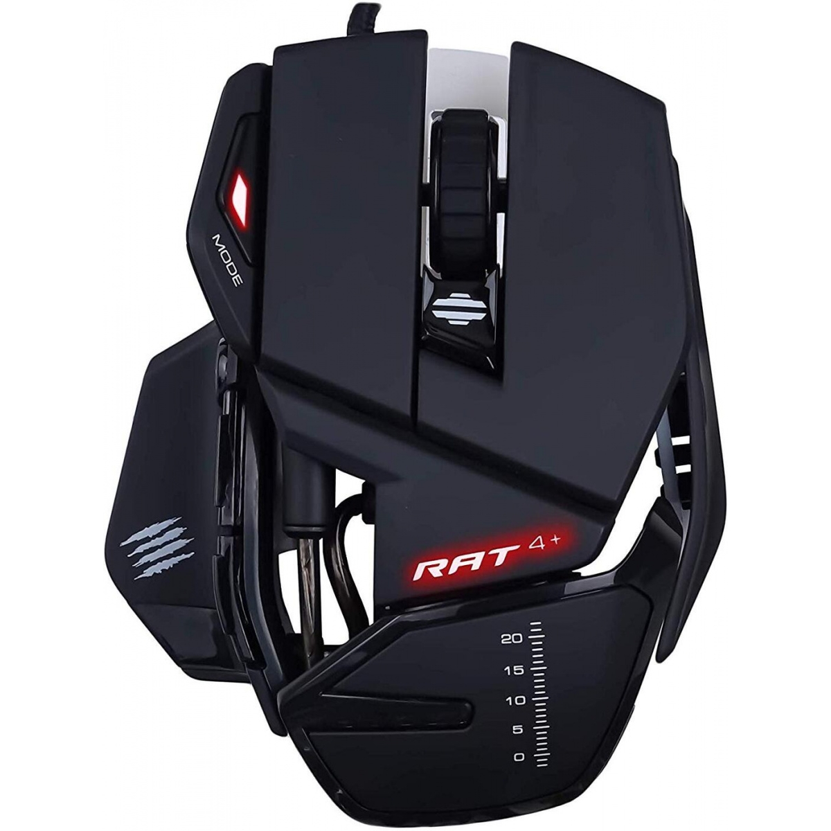 Игровая мышь Mad Catz  R.A.T. 4+ чёрная (PMW3330, USB, 9 кнопок, 7200 dpi, красная подсветка) в Москвe