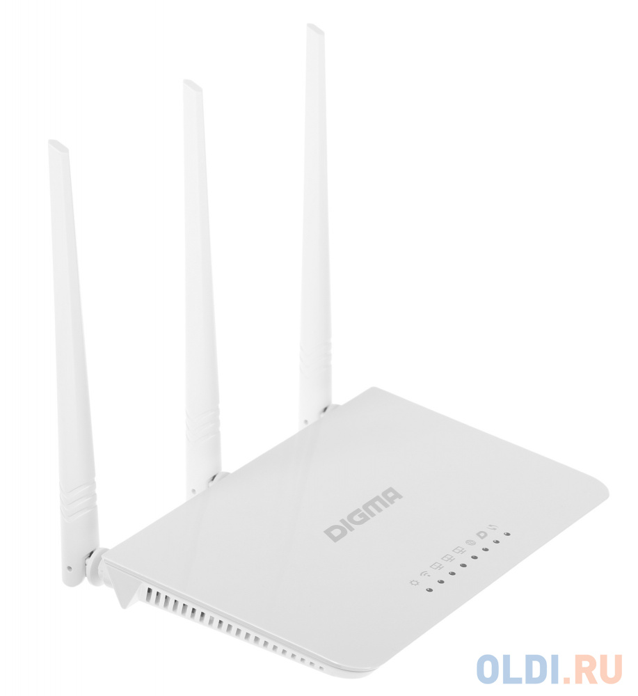 Wi-Fi роутер Digma DWR-N302,  N300,  белый