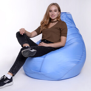 Кресло-мешок Bean-bag Груша голубое оксфорд XL в Москвe