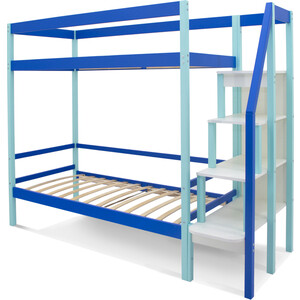 Бельмарко Детская двухярусная кровать Svogen мятно-синий