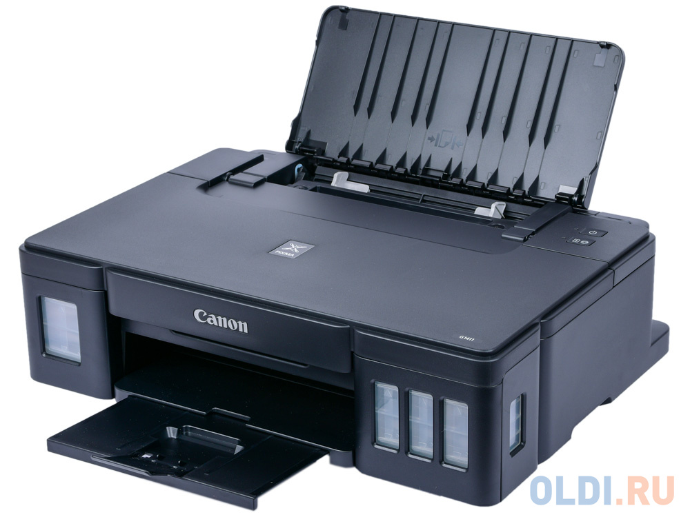 Принтер Canon PIXMA G1411 Струйный, СНПЧ, 4800x1200, 8,8 изобр./мин для ч/б, 5,0 изобр./мин для цветной, A4, A5, B5, LTR, конверт, фотобумага: 13x18 с