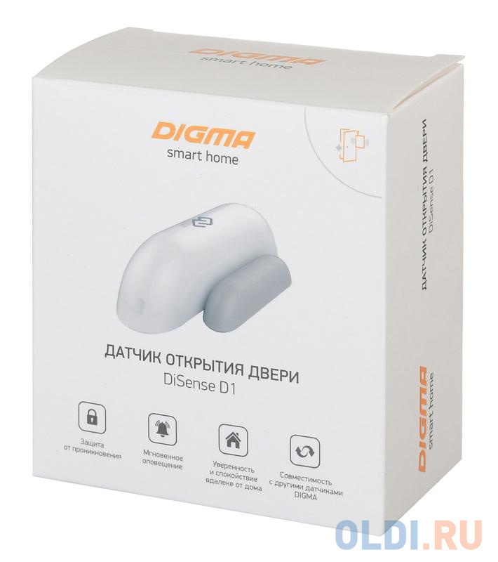 Датчик открытия двери/окна Digma DiSense D1 (DSD1) белый