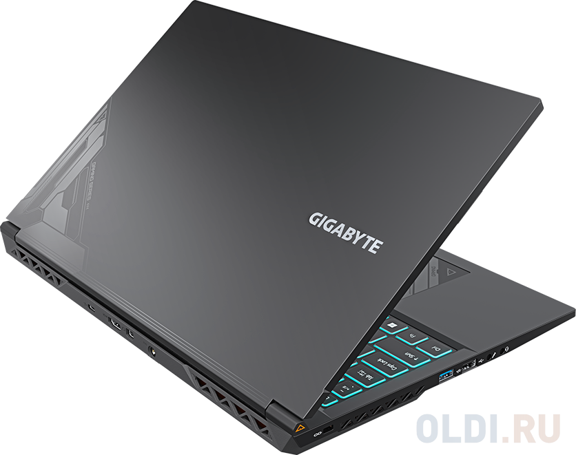 Ноутбук Gigabyte G5 Core i7 12650H 16Gb SSD512Gb NVIDIA GeForce RTX4060 8Gb 15.6" IPS FHD (1920x1080) Windows 11 Home black WiFi BT Cam (KF5-G3KZ