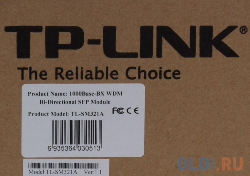 Медиаконвертер TP-LINK TL-SM321A 1000Base-BX WDM двунаправленный SFP модуль