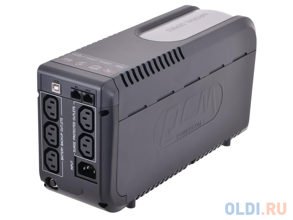ИБП Powercom IMD-625AP Imperial 625VA/375W Display,USB,AVR,RJ11,RJ45 (3+2 IEC)