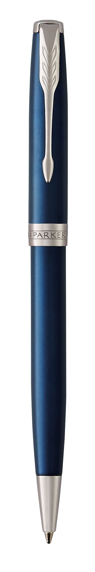 Ручка шариковая автомат Parker Sonnet Blue Lacquer CT, черный, лак, латунь, подарочная упаковка (CW1931536)